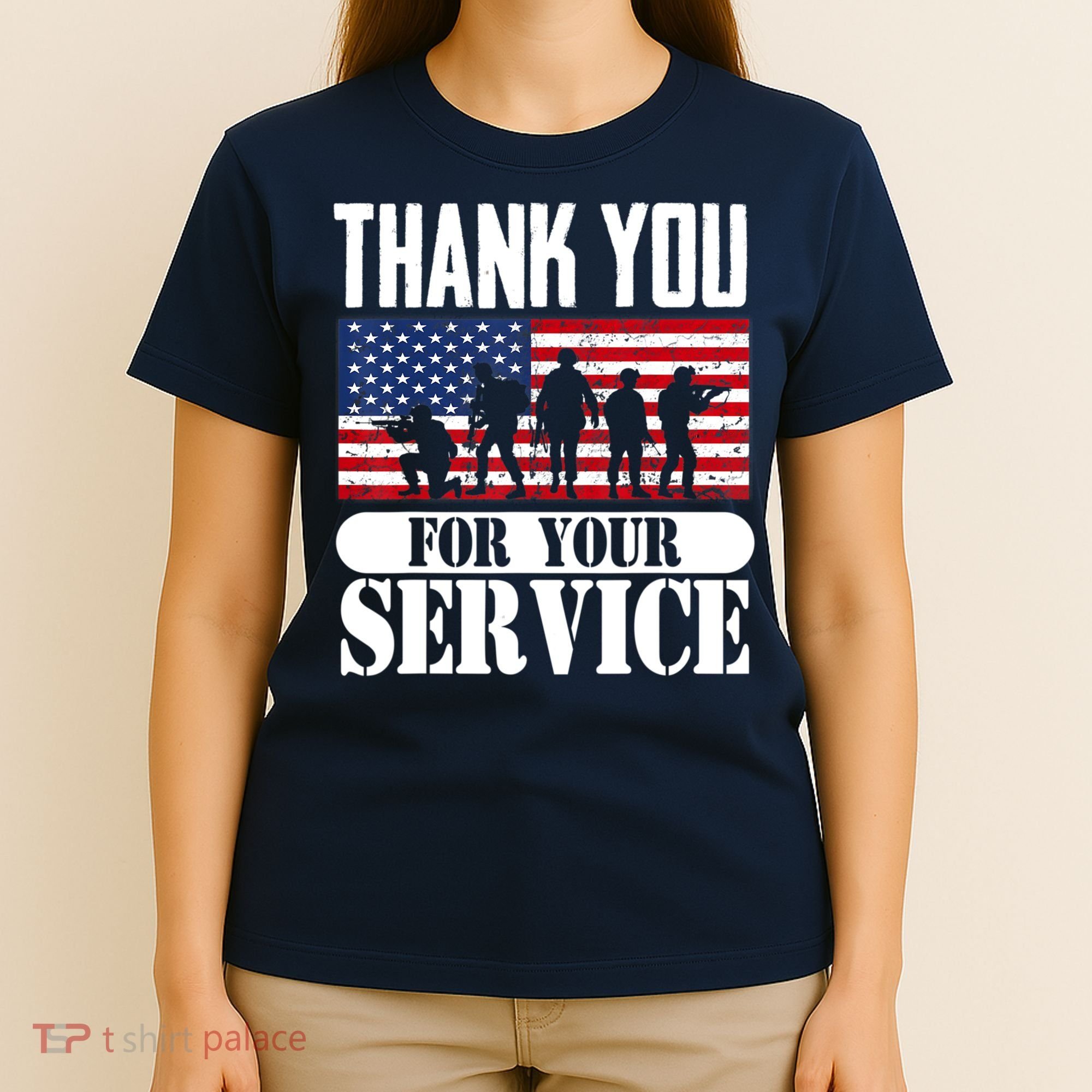 Thank You Veterans American Flag Patriotic Memorial Day T-Shirt