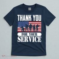 Thank You Veterans American Flag Patriotic Memorial Day T-Shirt thumb 5