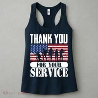 Thank You Veterans American Flag Patriotic Memorial Day Women's Tank Top thumb 3
