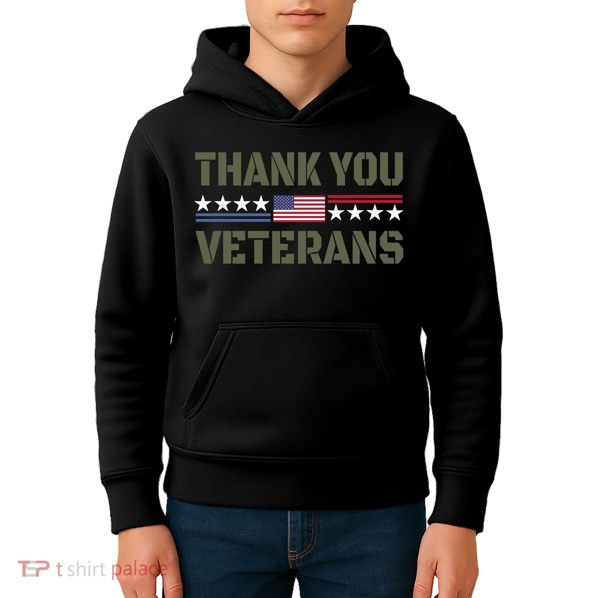 Thank You Veterans Kids Hoodie