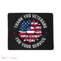 Thank You Veterans For You Service Usa Floral Mousepad thumb 0