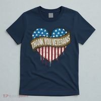 Thank You Veterans Day American Flag Heart Military Army T-Shirt thumb 5
