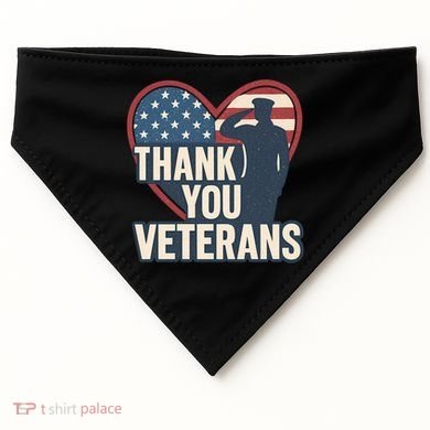 Thank You Veterans USA-Made Doggie Bandana