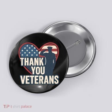 Thank You Veterans Button
