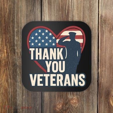 Thank You Veterans Coaster
