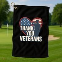 Thank You Veterans Golf Towel thumb 1