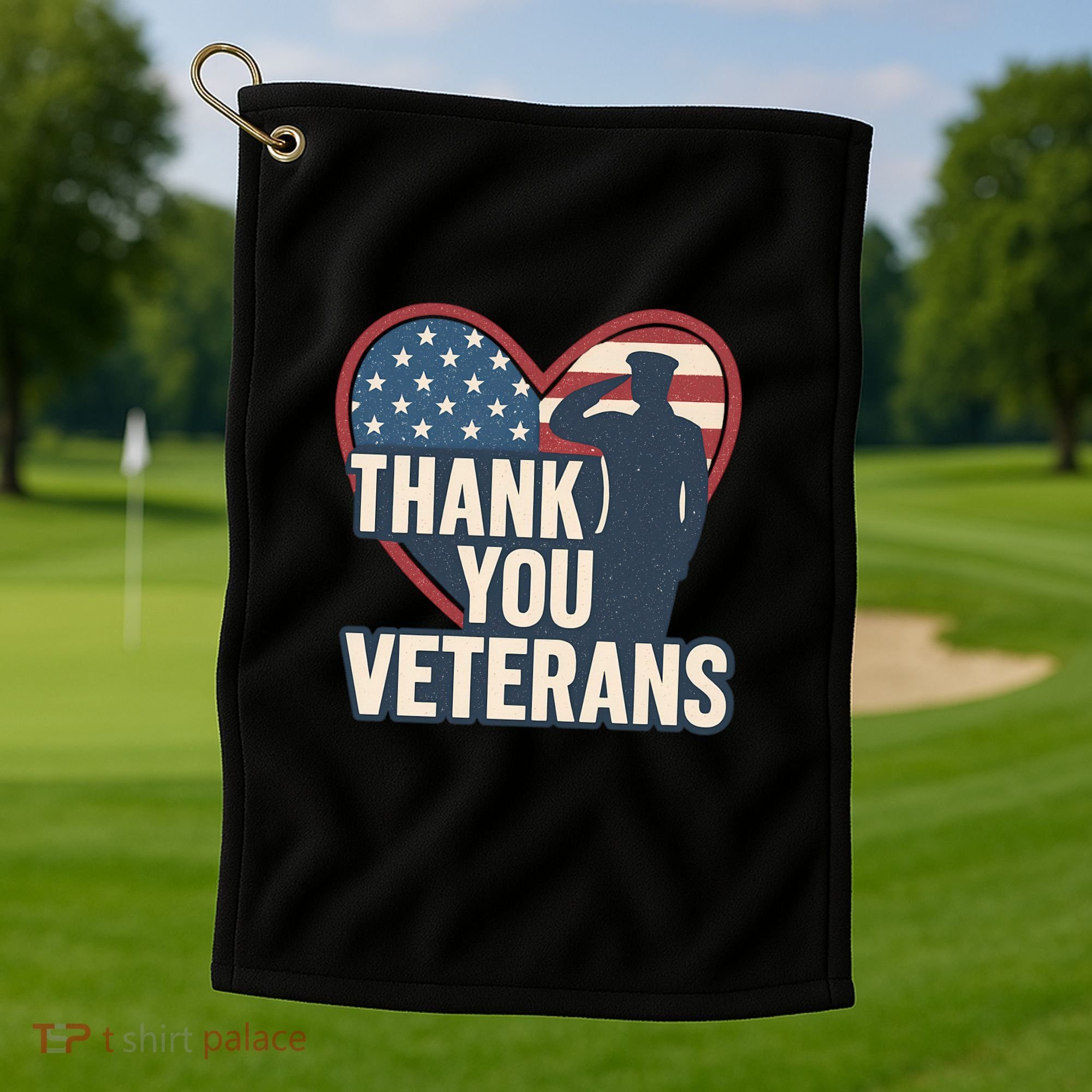 Thank You Veterans Golf Towel