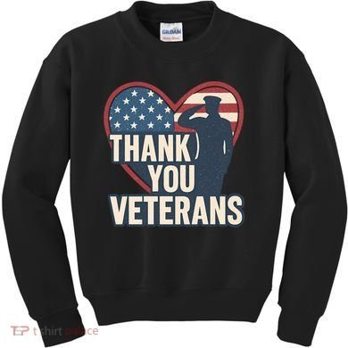 Thank You Veterans Kids Sweatshirt