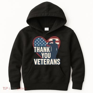 Thank You Veterans Kids Hoodie