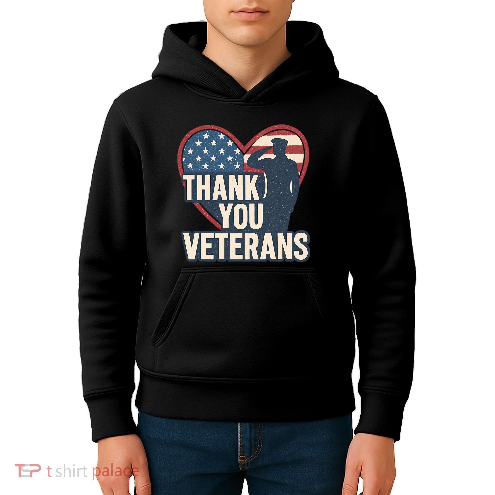 Thank You Veterans Kids Hoodie
