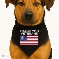 Thank You Veterans For Veterans Day Gift USA-Made Doggie Bandana thumb 1