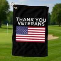 Thank You Veterans For Veterans Day Gift Golf Towel thumb 1