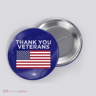 Thank You Veterans For Veterans Day Gift Button