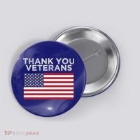 Thank You Veterans For Veterans Day Gift Button thumb 0