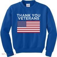 Thank You Veterans For Veterans Day Gift Kids Sweatshirt thumb 0