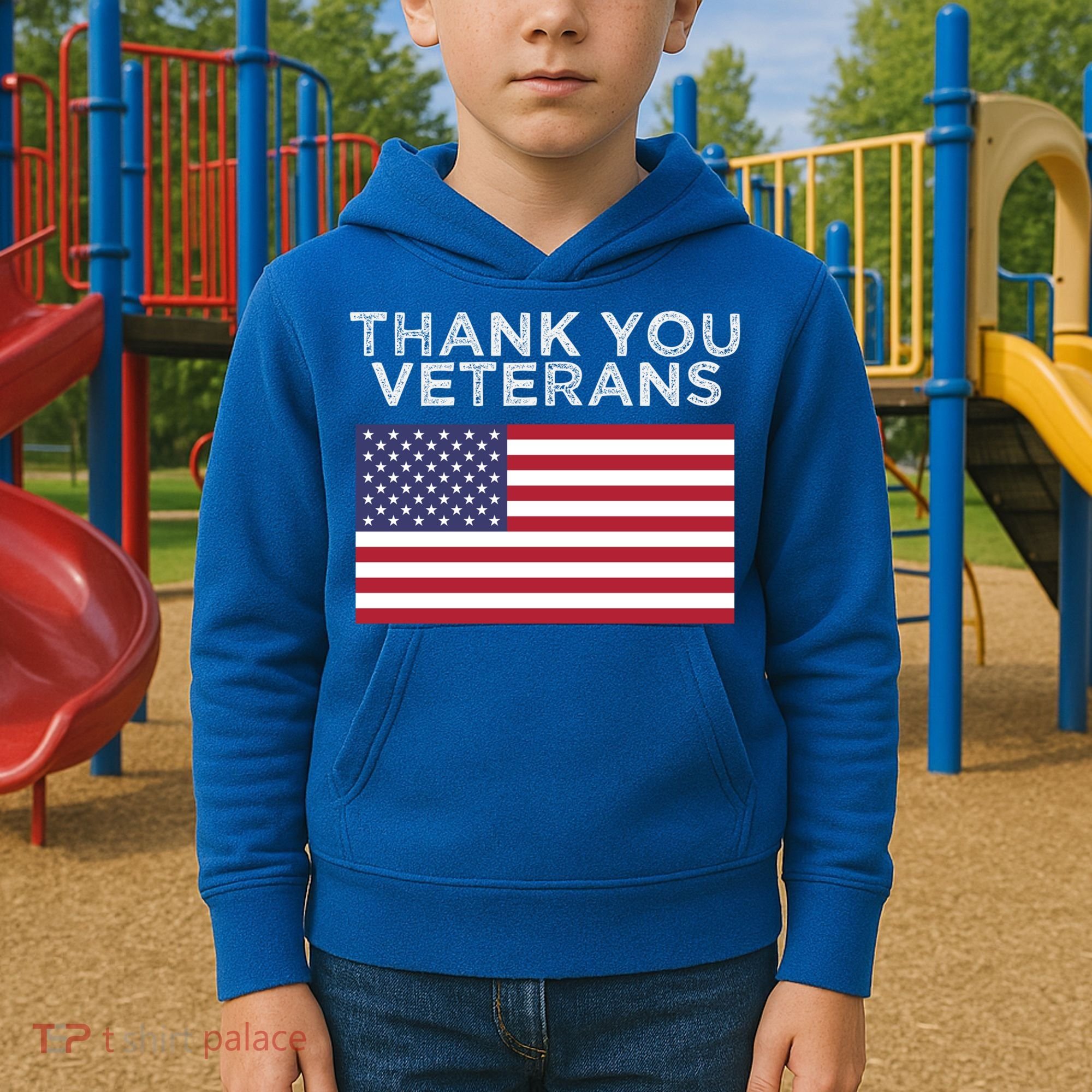 Thank You Veterans For Veterans Day Gift Kids Hoodie