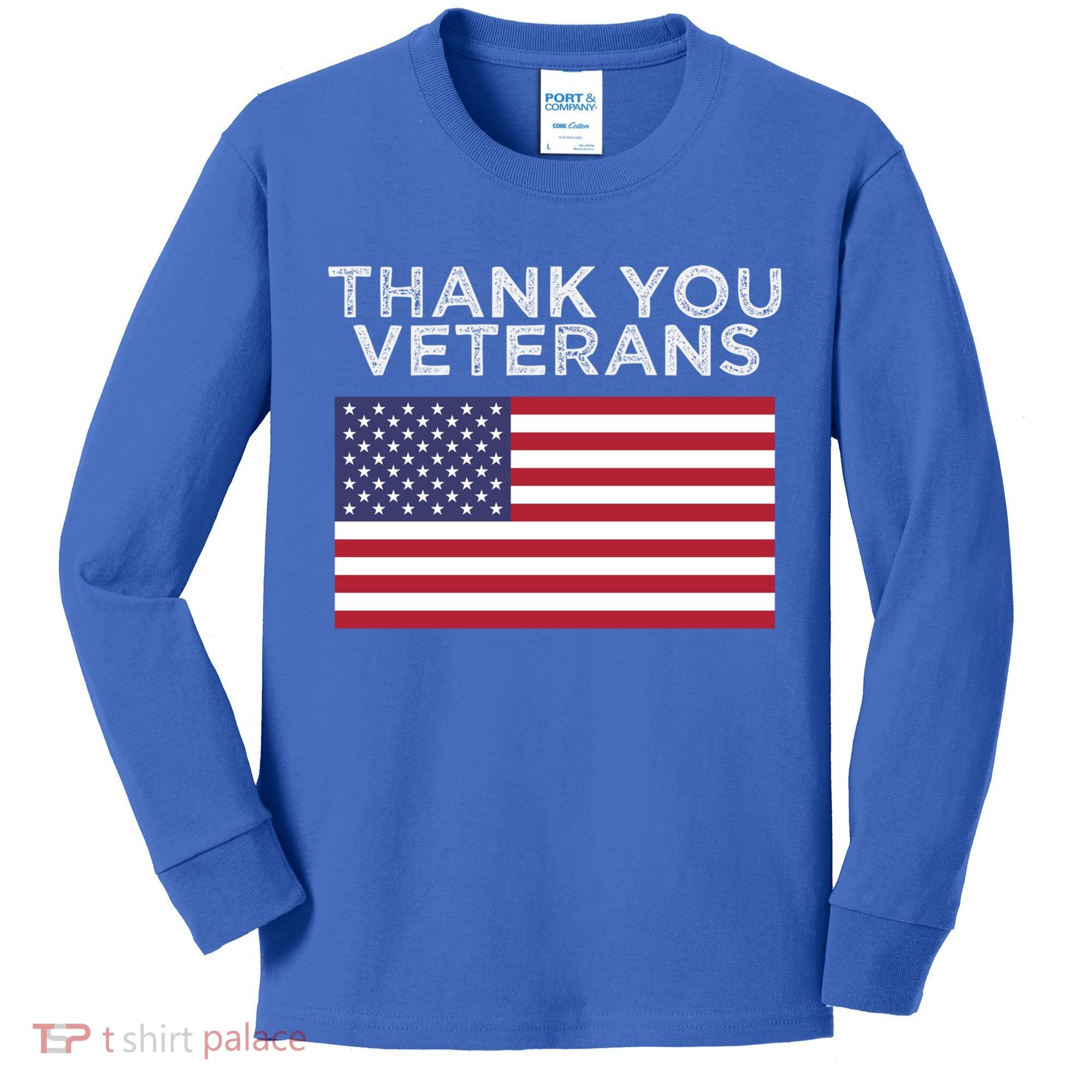 Thank You Veterans For Veterans Day Gift Kids Long Sleeve Shirt