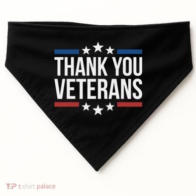 Thank You Veterans Gift USA-Made Doggie Bandana