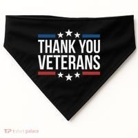 Thank You Veterans Gift USA-Made Doggie Bandana thumb 0