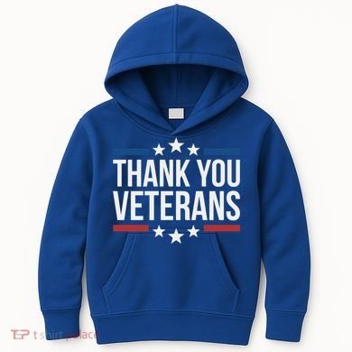 Thank You Veterans Gift Kids Hoodie