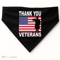 Thank You Veterans Gift Veterans Day Gift USA-Made Doggie Bandana thumb 0