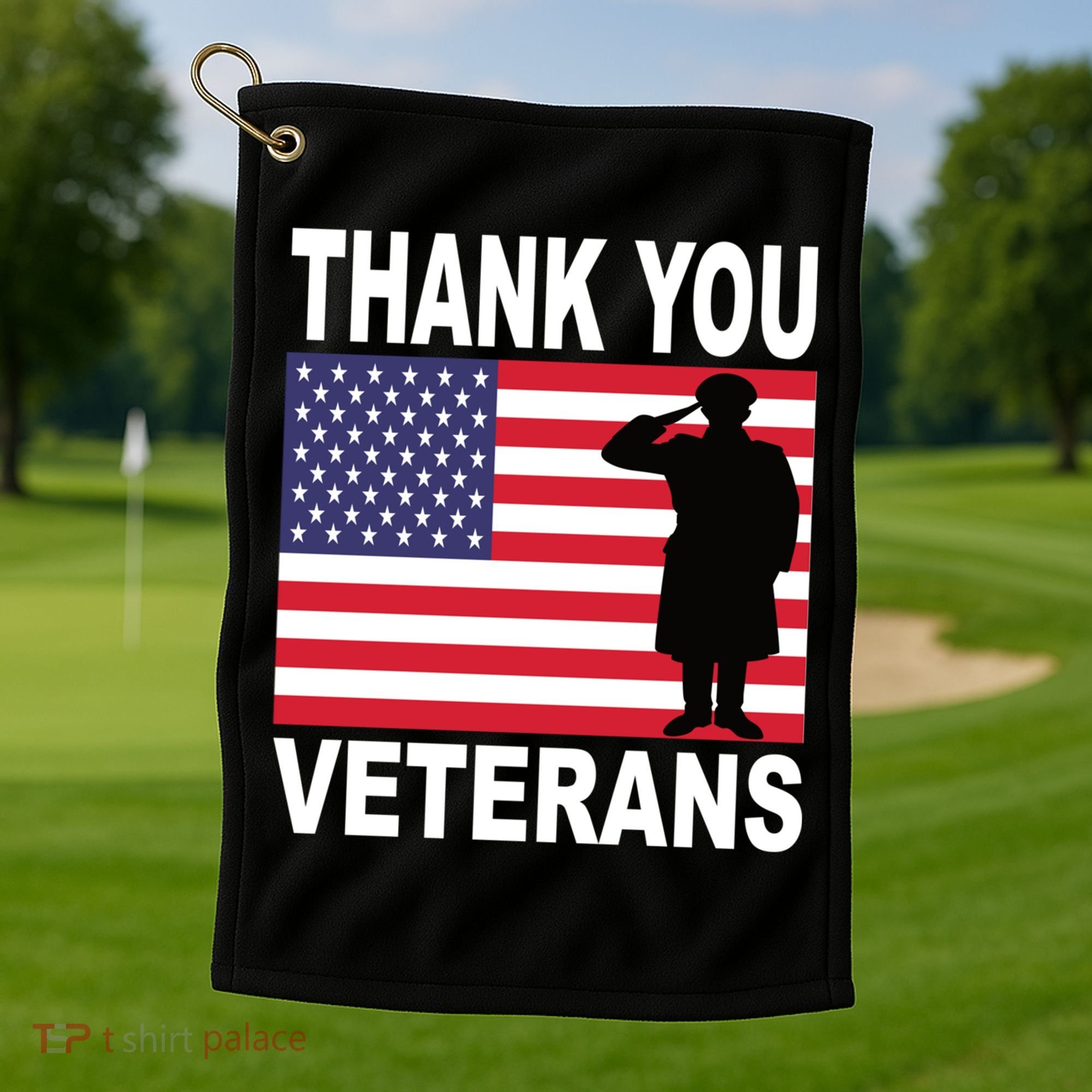 Thank You Veterans Gift Veterans Day Gift Golf Towel