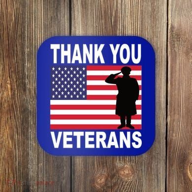 Thank You Veterans Gift Veterans Day Gift Coaster