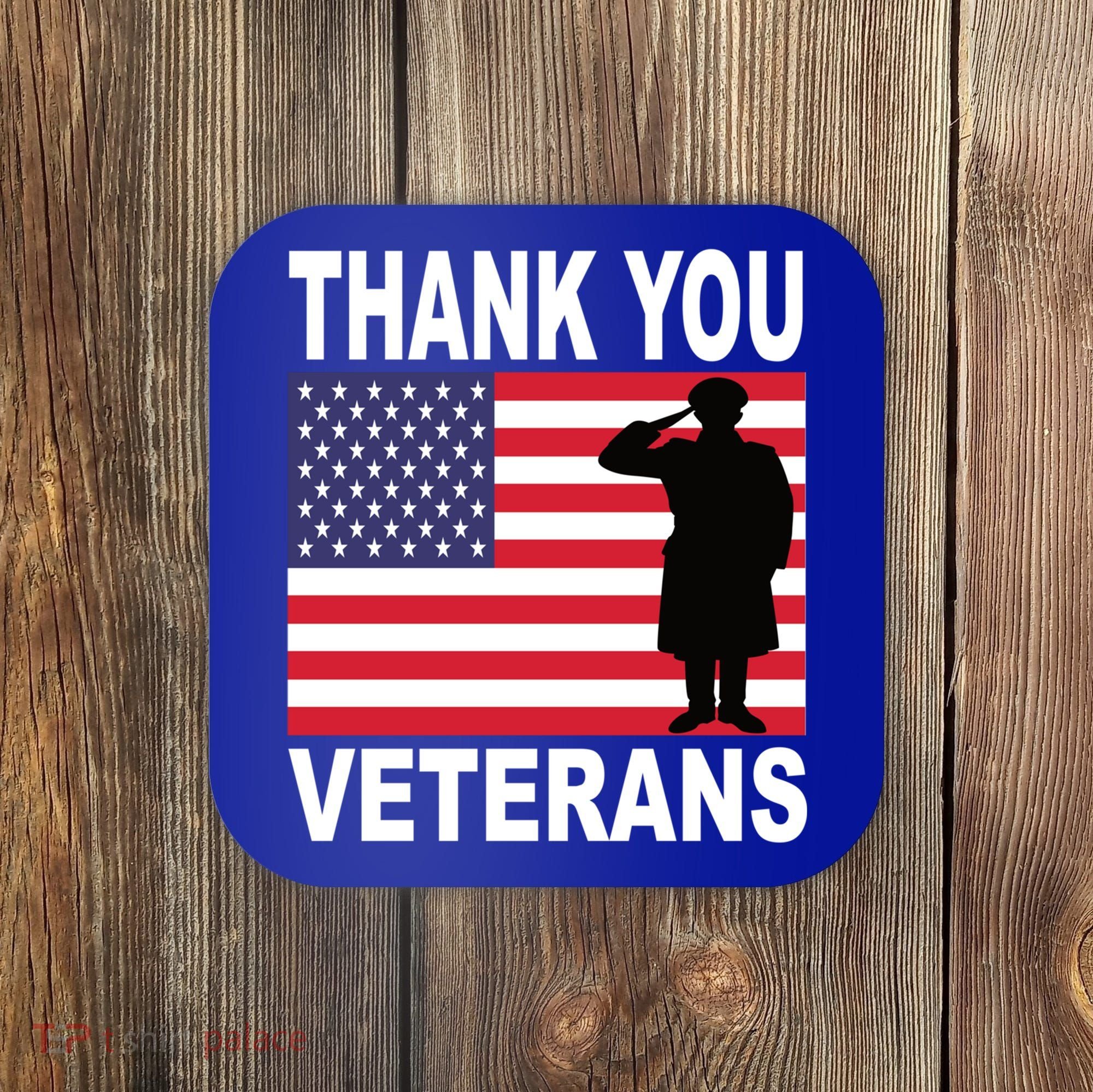 Thank You Veterans Gift Veterans Day Gift Coaster