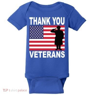 Thank You Veterans Gift Veterans Day Gift Baby Bodysuit