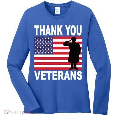 Thank You Veterans Gift Veterans Day Gift Women's Long Sleeve Shirt