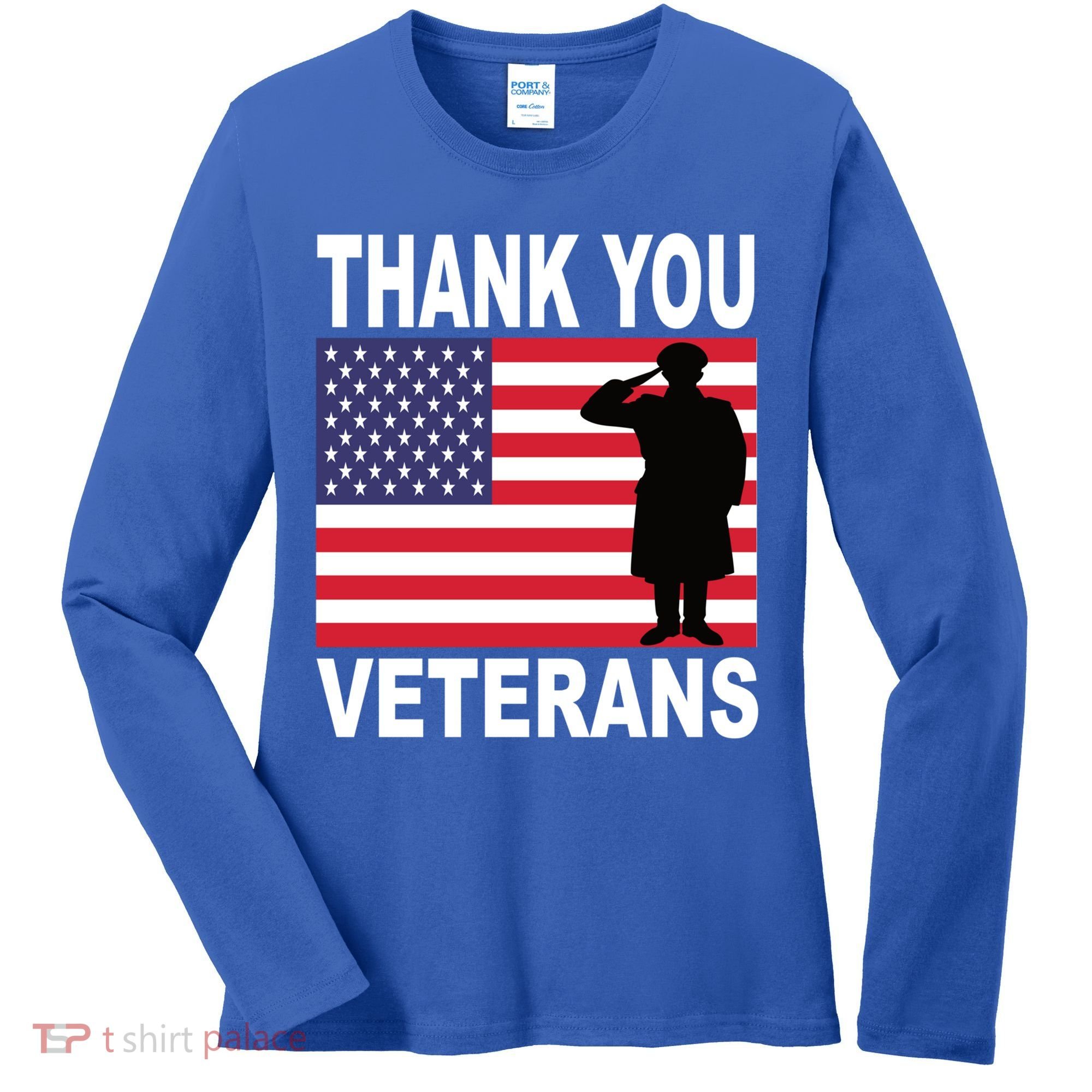 Thank You Veterans Gift Veterans Day Gift Women's Long Sleeve Shirt