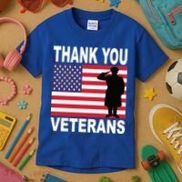 Thank You Veterans Gift Veterans Day Gift Kids T-Shirt thumb 3
