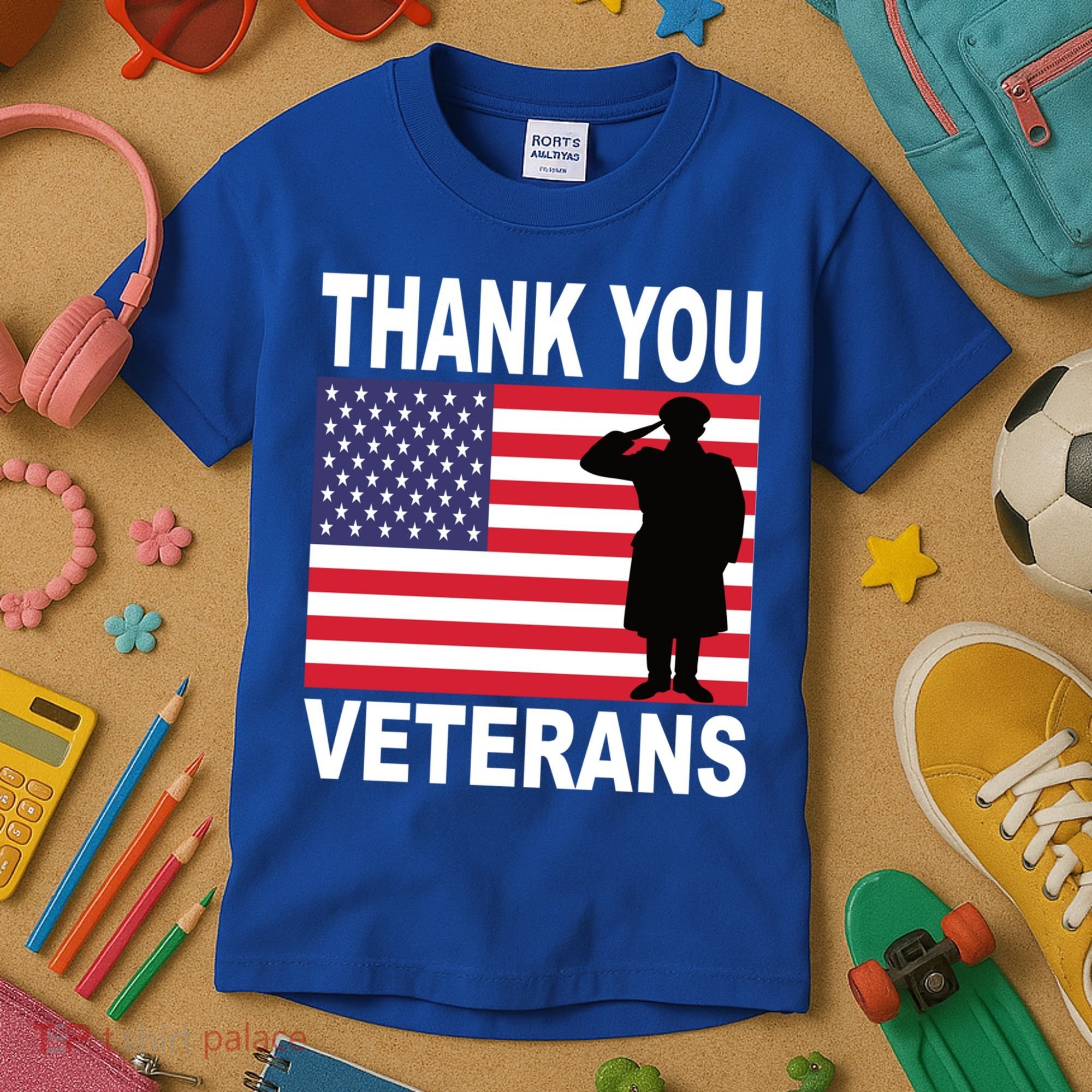 Thank You Veterans Gift Veterans Day Gift Kids T-Shirt