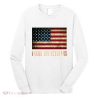 Thank You Veterans Day Military Life Army Affairs Grateful Long Sleeve Shirt thumb 0