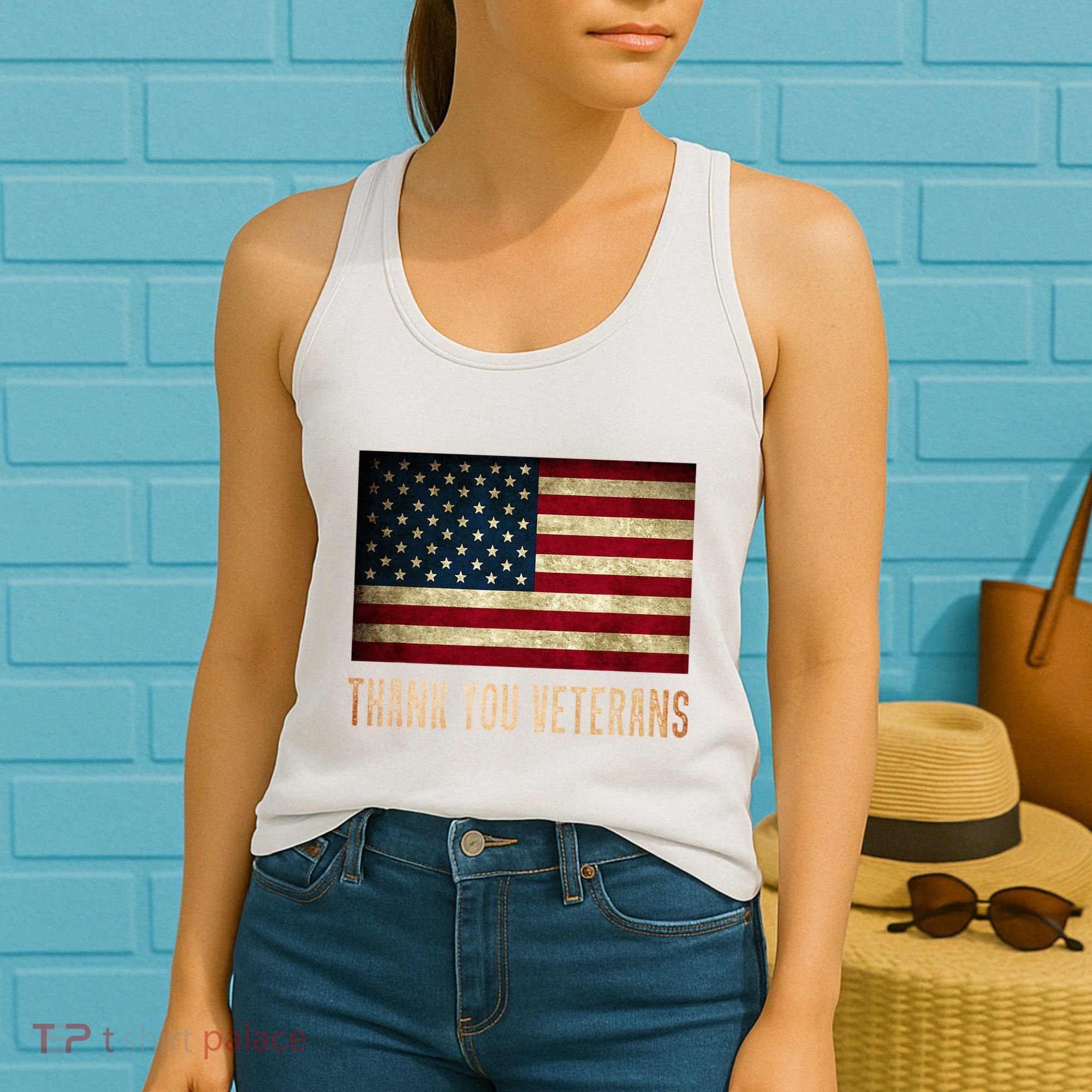 Thank You Veterans Day Military Life Army Affairs Grateful Women's Tank Top