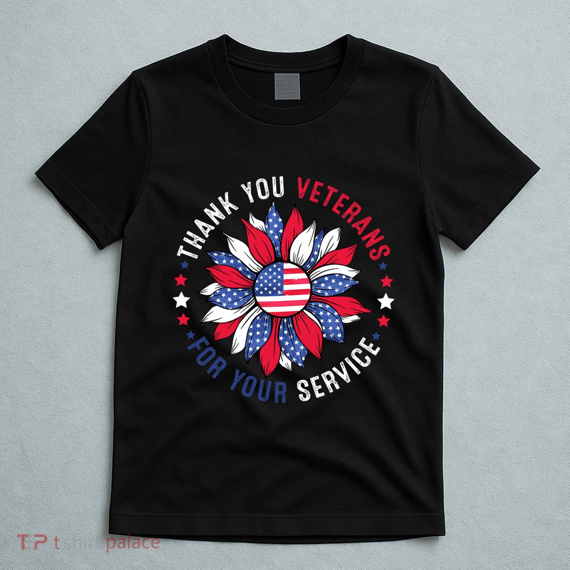 Thank You Veterans Sunflower Military Veterans Day Tribute T-Shirt