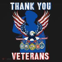 Thank You Veterans Combat Veteran Day American Flag Gift Ornament thumb 1