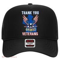 Thank You Veterans Combat Veteran Day American Flag Gift Hat thumb 0