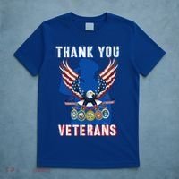 Thank You Veterans Combat Veteran Day American Flag Gift T-Shirt thumb 5