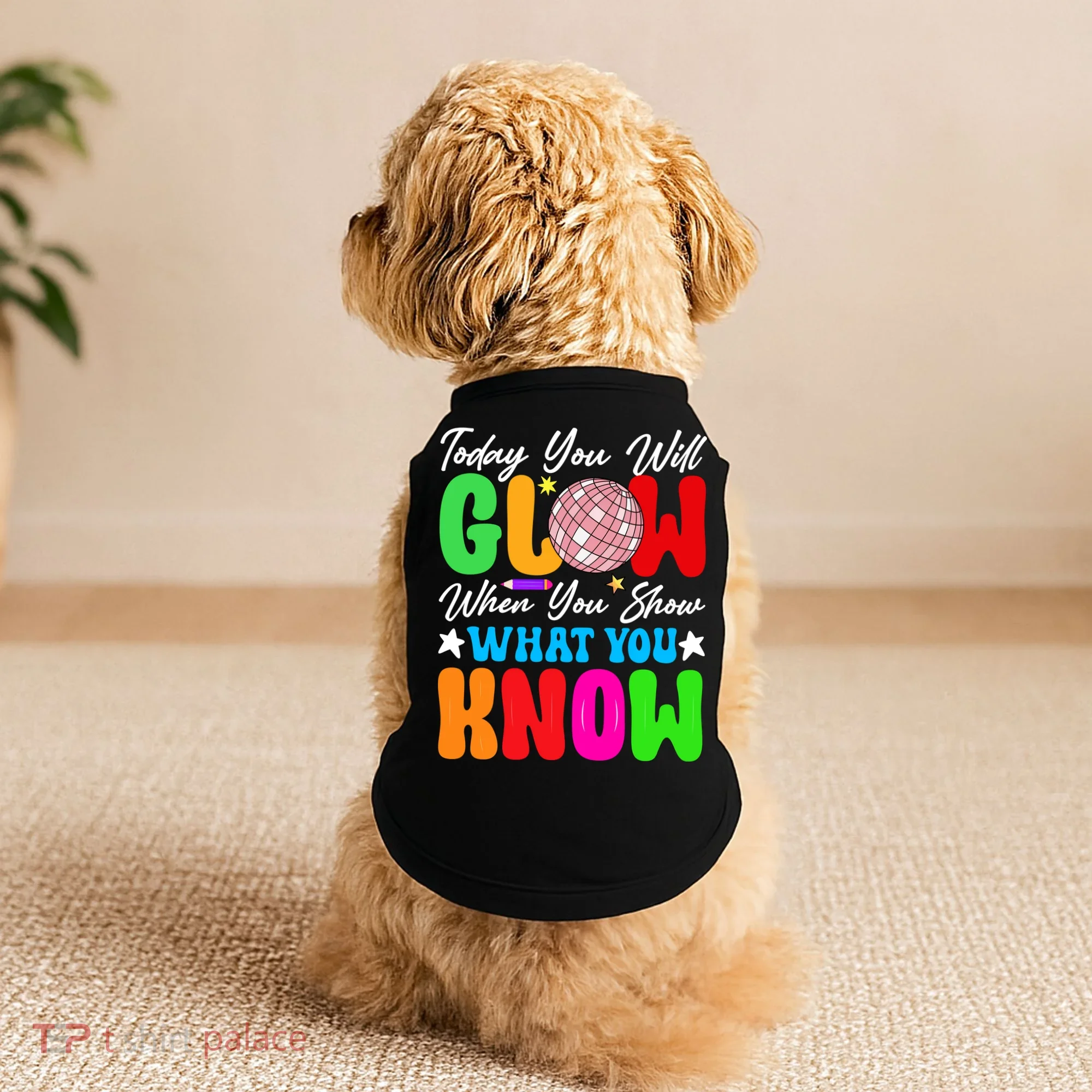 Today You Will Glow Teachers Day Test Day Testing Doggie Tank