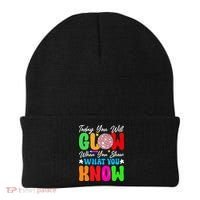 Today You Will Glow Teachers Day Test Day Testing Beanie thumb 0