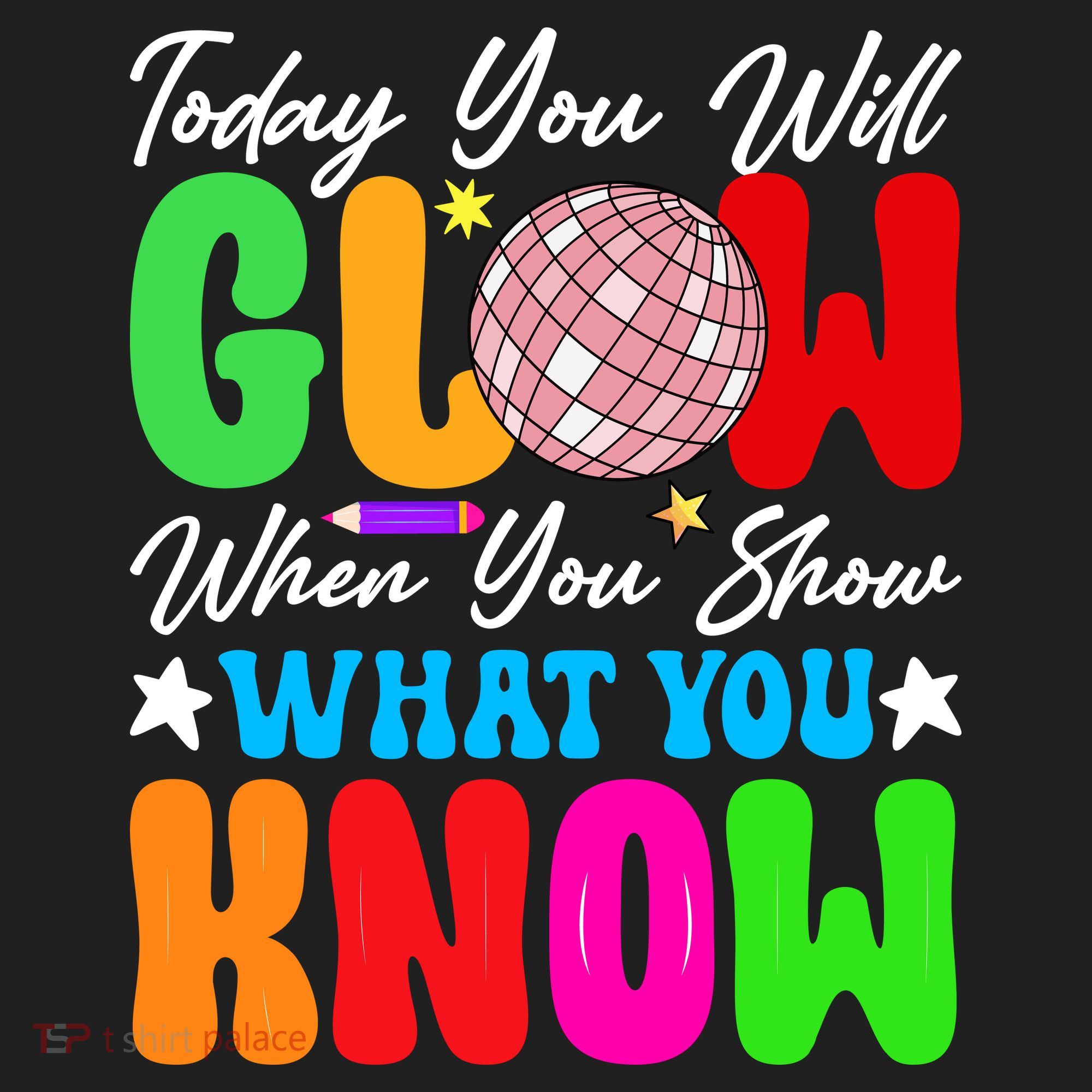 Today You Will Glow Teachers Day Test Day Testing Golf Towel