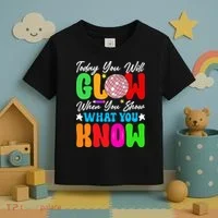 Today You Will Glow Teachers Day Test Day Testing Toddler T-Shirt thumb 3