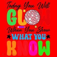 Today You Will Glow Teachers Day Test Day Testing Santa Hat thumb 1