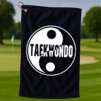 Taekwondo Yin Yang Tae Kwon Do Duality Tee Golf Towel thumb 1