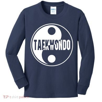 Taekwondo Yin Yang Tae Kwon Do Duality Tee Kids Long Sleeve Shirt