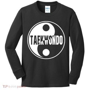 Taekwondo Yin Yang Tae Kwon Do Duality Kids Long Sleeve Shirt
