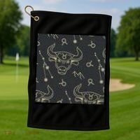 Taurus Zodiac Astrology Golf Towel thumb 1