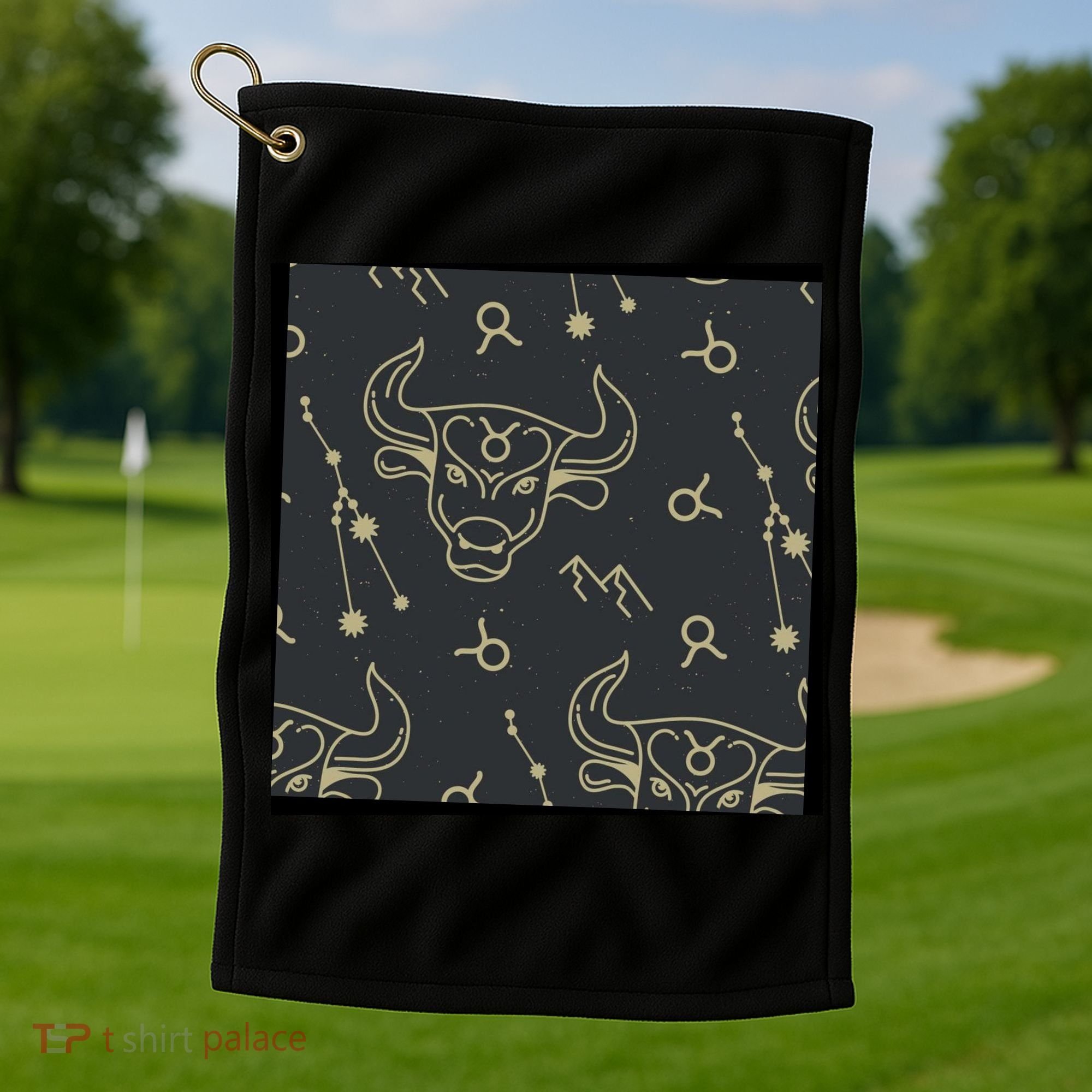 Taurus Zodiac Astrology Golf Towel