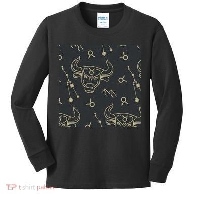 Taurus Zodiac Astrology Kids Long Sleeve Shirt